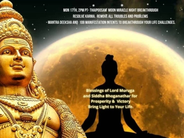 Miraculous Thaipoosam Mantra Initiation and 108 Chants of Lord Muruga